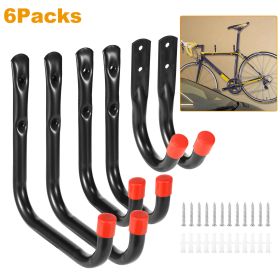 6 Packs Garage Storage Hooks 22lbs Load Bike Bicycle Hooks Heavy Duty Utility Hooks Wall Hanger Rack For Garage Basement Shop Ladder