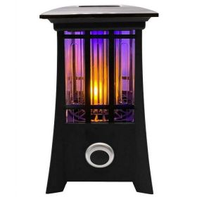 Solar Patio Lantern Bug Zapper, ¬Ω Acre Coverage, Led Flame Effect, Black,1 Pack