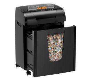 Woolsche Paper Shredder, 18-Sheet Cross Cut with 18 Liters Pull Out Bin, P-4 Security Level, Shred Paper and Credit Card