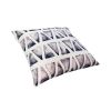 20 x 20 Modern Square Cotton Accent Throw Pillow, Triangular Pattern, Gray, White